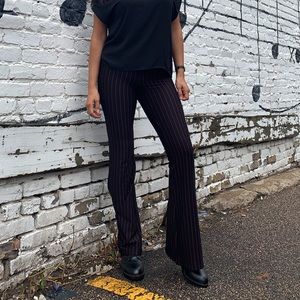 ***SOLD***Red and black pin striped pants